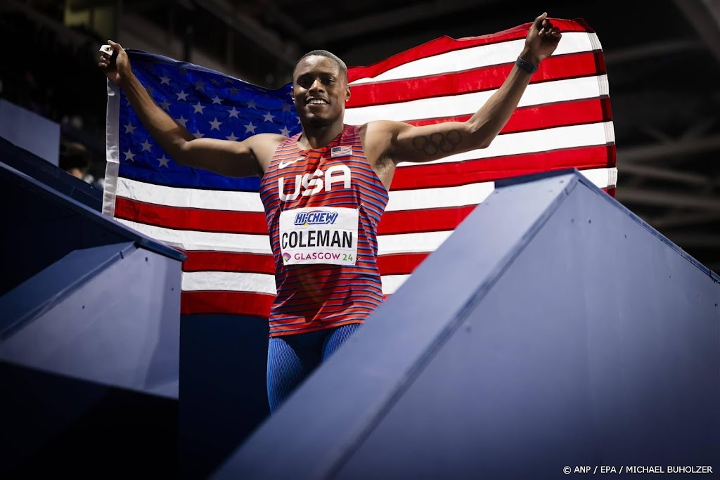 Coleman wint sprintduel van Lyles in finale 60 meter op WK indoor