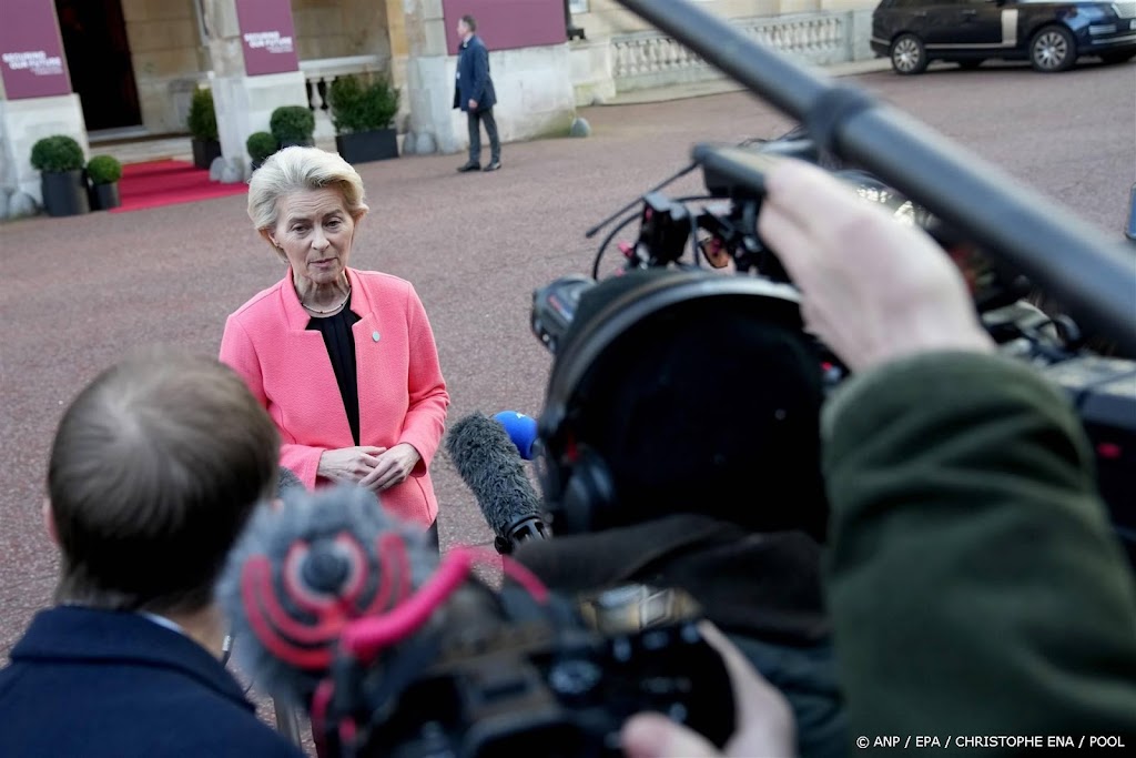 Von der Leyen: spraken over sterker Oekraïne en herbewapening EU