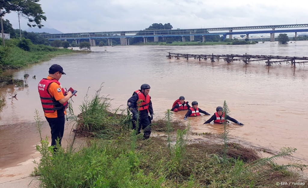 Doden en vermisten door zware regenval in Zuid-Korea