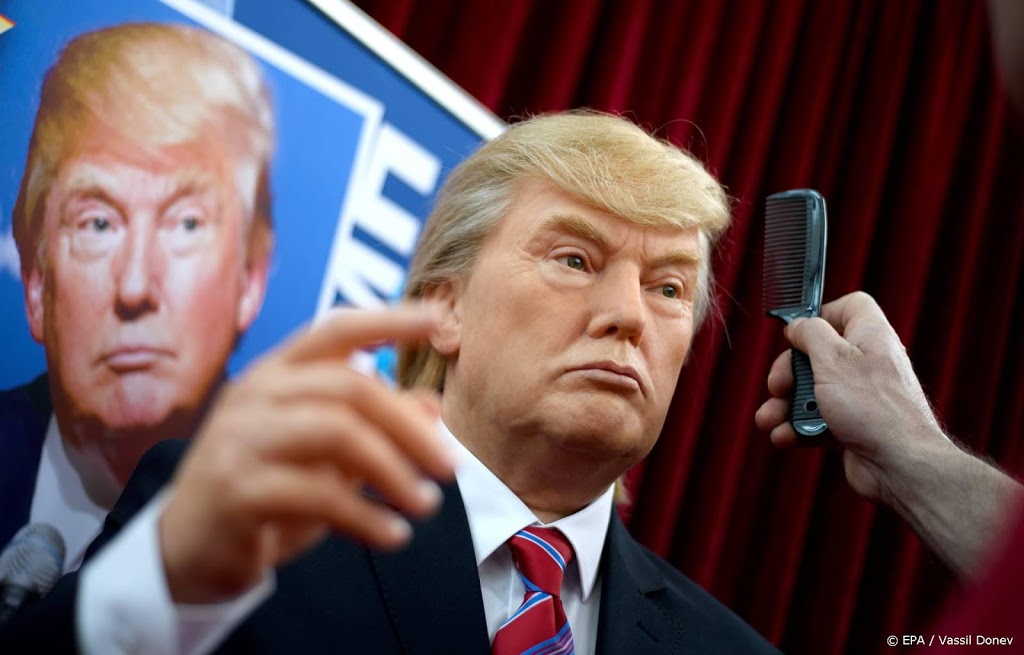 Wassen beeld Trump in New Yorkse Madame Tussauds mét mondmasker