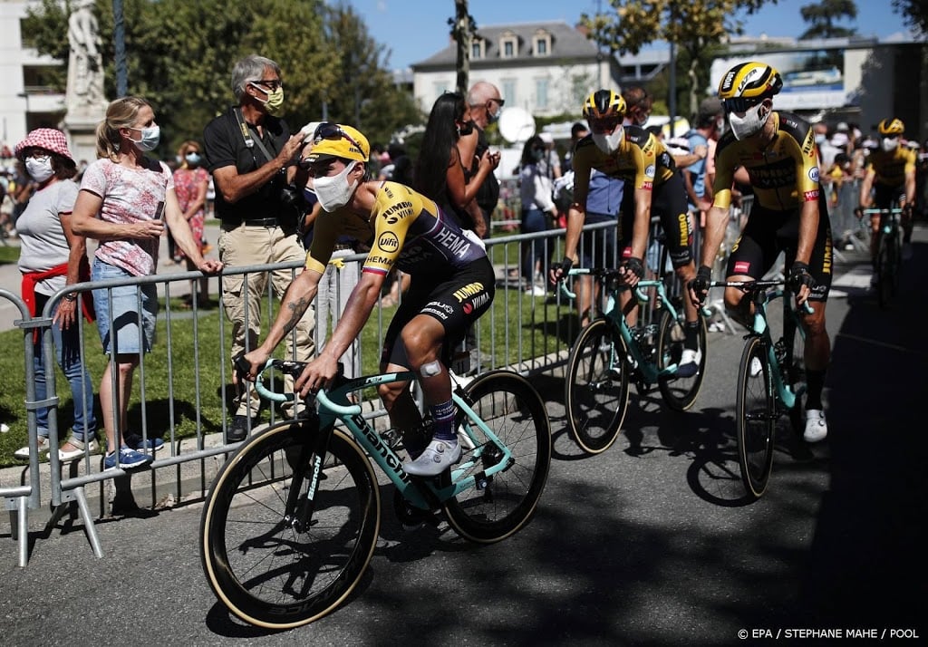 Tourpeloton vertrokken richting Ardèche
