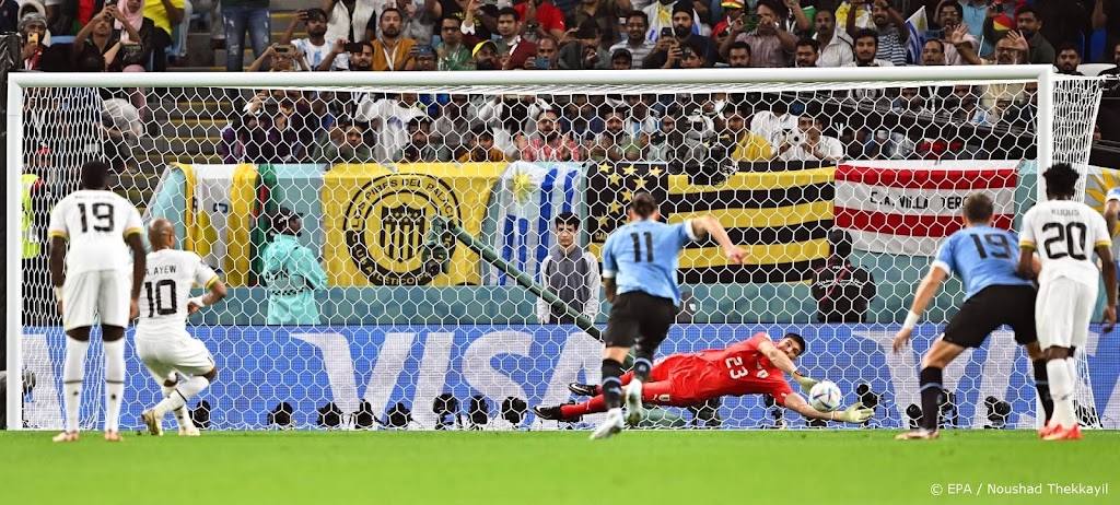 Ghana mist opnieuw strafschop tegen Uruguay en is uitgeschakeld