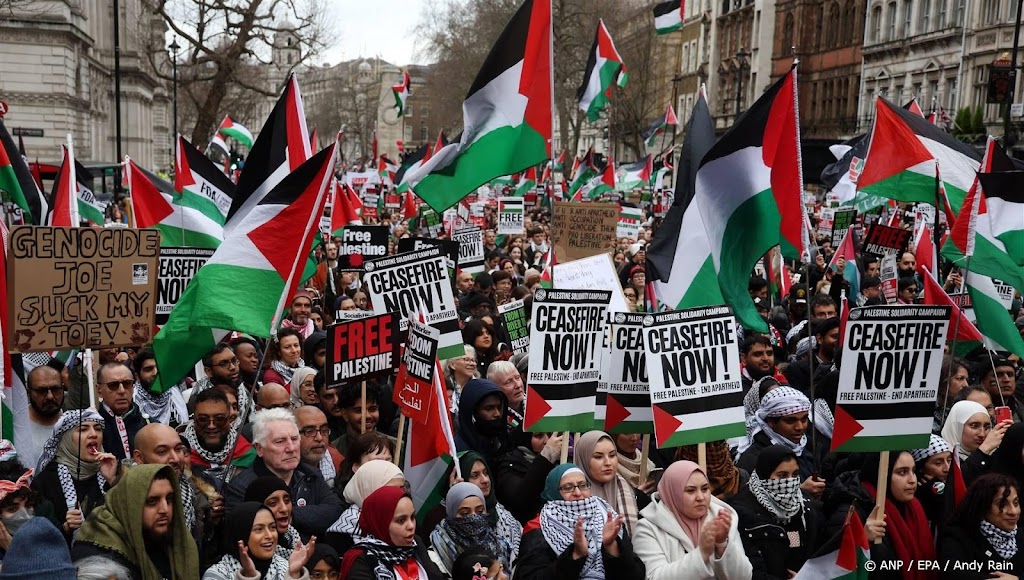 Tienduizenden bij pro-Palestijnse betoging in Londen