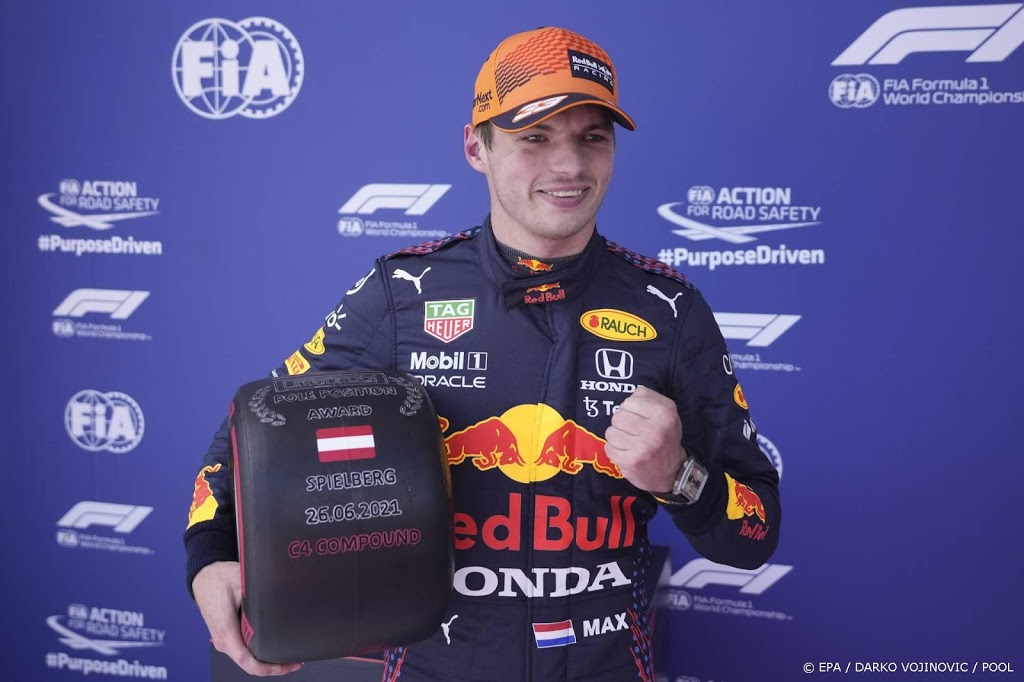 Verstappen start ook tijdens GP van Oostenrijk vanaf poleposition