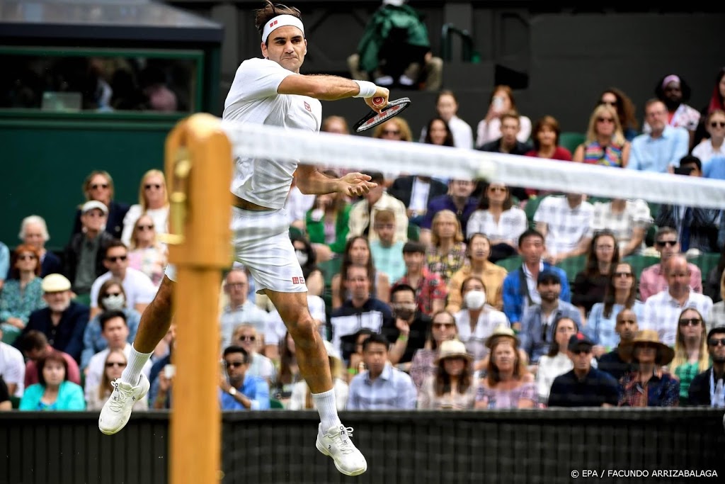 Federer verslaat Britse hoop Norrie in vier sets op Wimbledon
