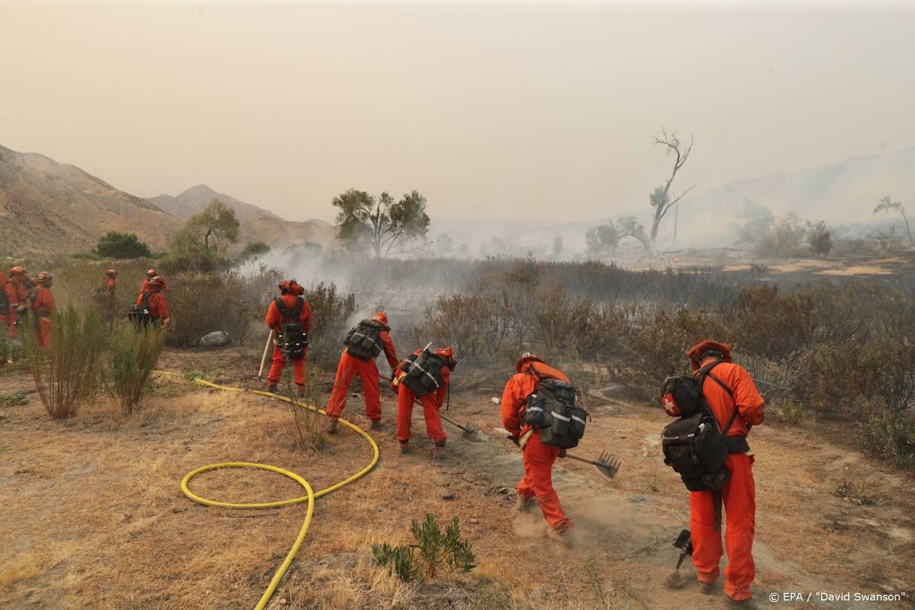 Brandweer worstelt met grote natuurbrand Californië