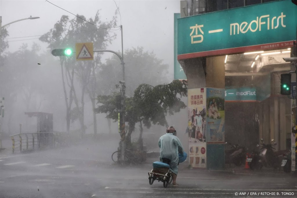 Tyfoon Krathon aan land gekomen in Taiwan