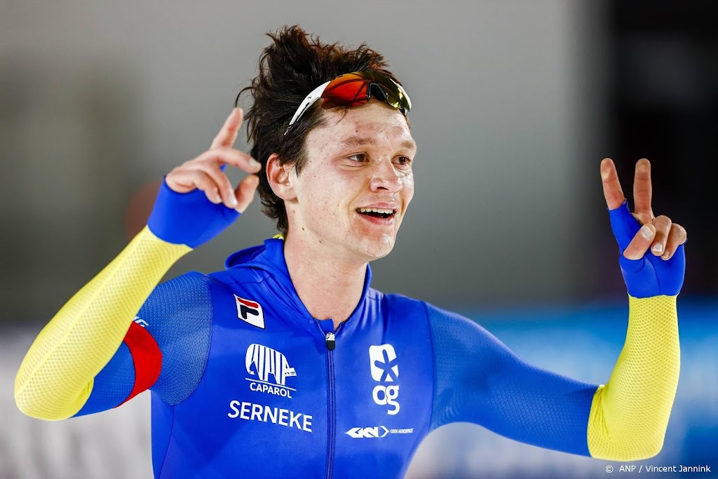 Schaatser Van der Poel wint 5000 meter in wereldrecord, 6.01,56
