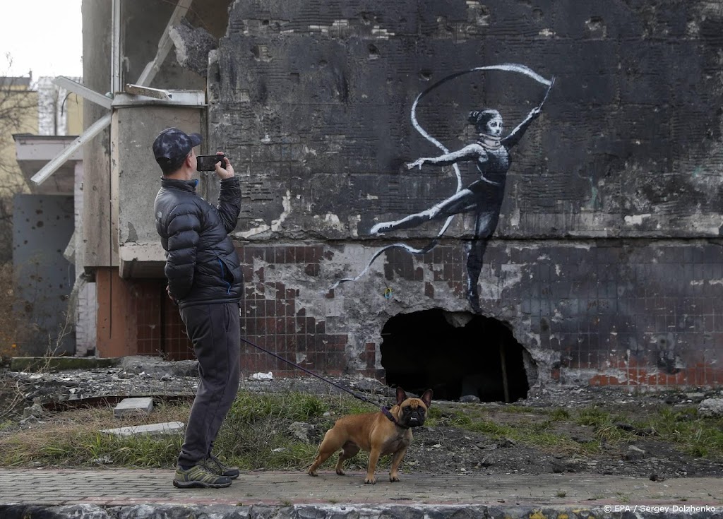 Acht mensen gearresteerd wegens diefstal werk Banksy in Kiev