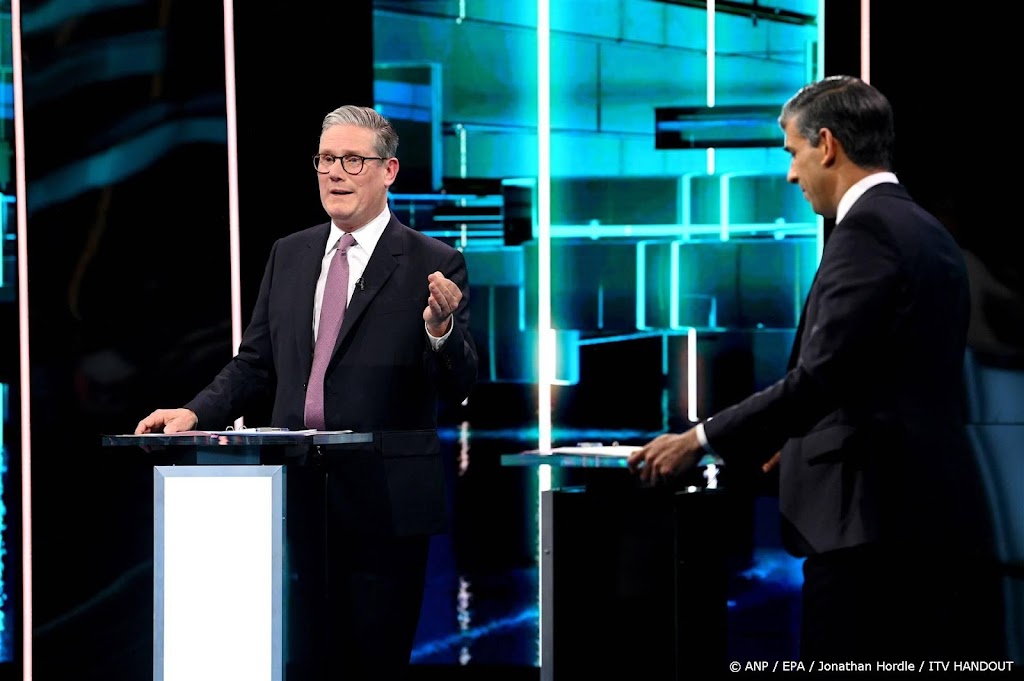 Sunak en Starmer vallen elkaar aan bij eerste televisiedebat