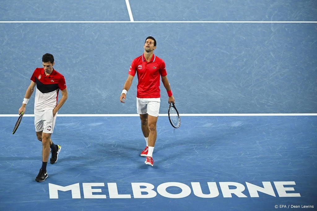 Tennisser Djokovic met Servië uitgeschakeld op ATP Cup 