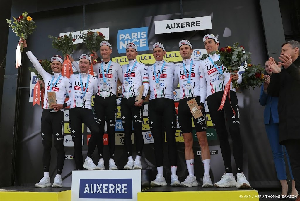 UAE Team Emirates wint ploegentijdrit in Parijs-Nice, Visma zesde