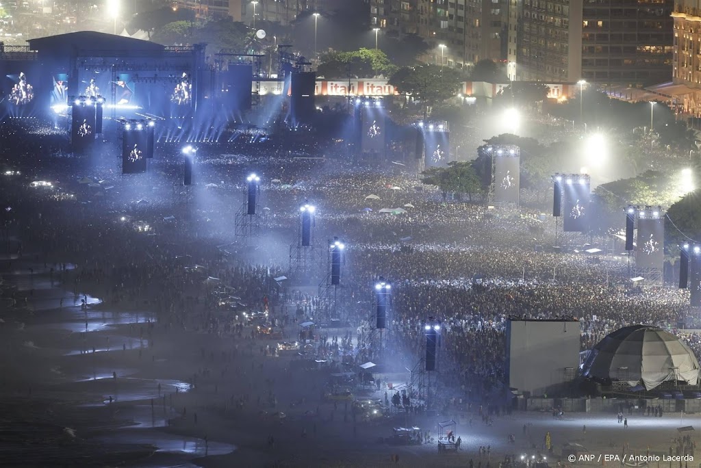 Ruim anderhalf miljoen bezoekers bij megaconcert Madonna in Rio
