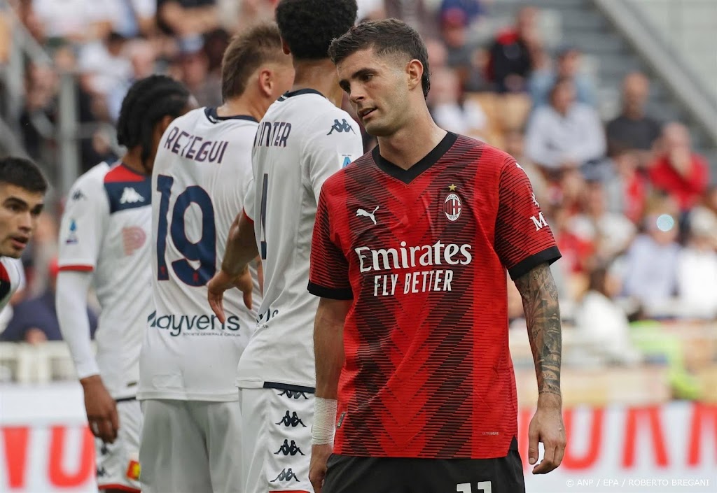 AC Milan en Genoa gelijk in doelpuntrijk duel