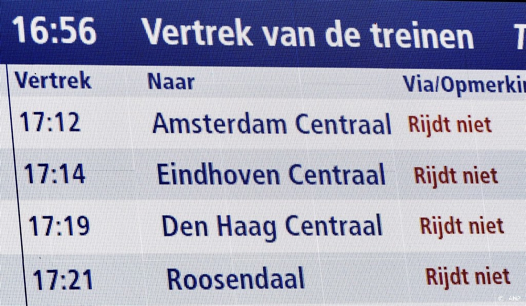 NS: impact storing heel groot op mensen in en rond Amsterdam