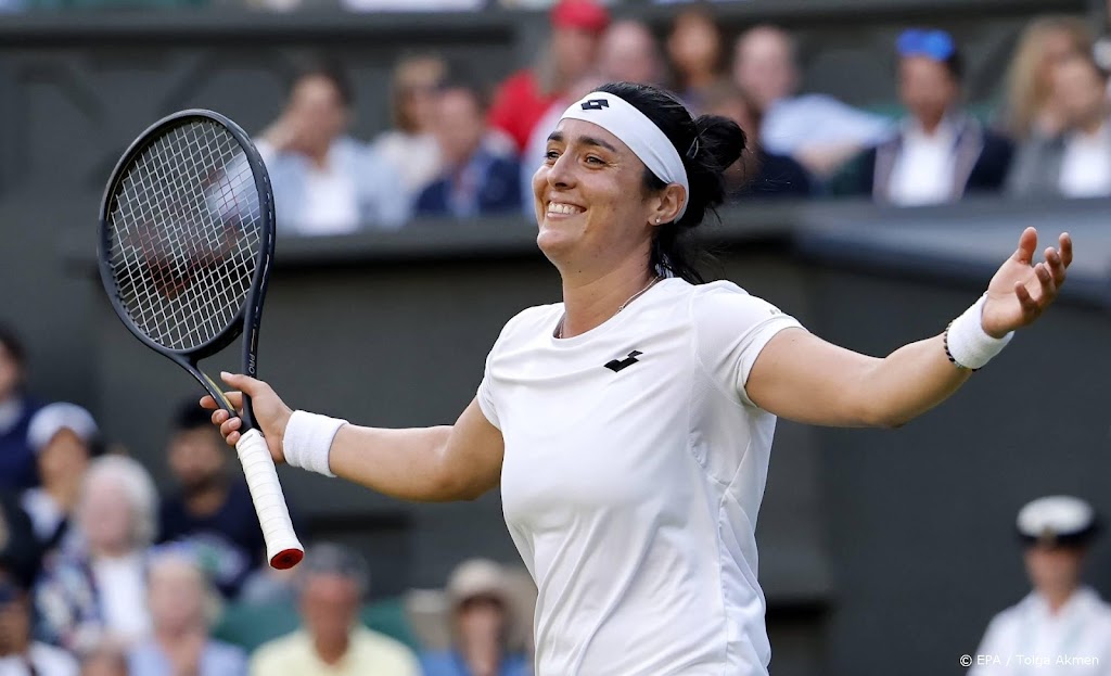 Tunesische tennisster Jabeur bereikt laatste vier op Wimbledon