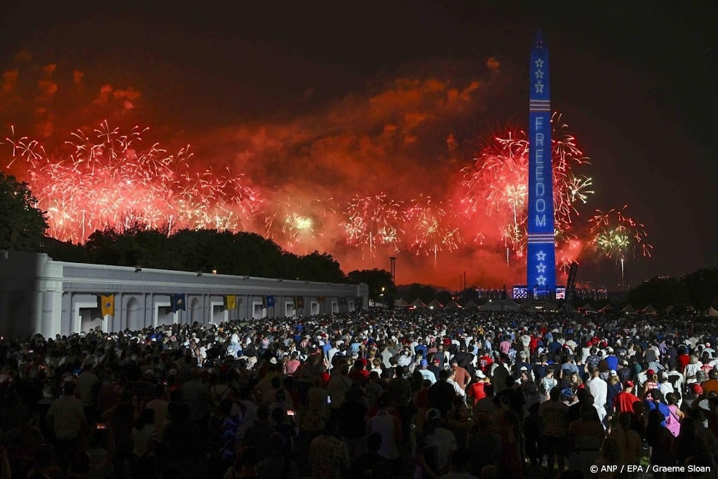 Viering 250 jaar VS afgesloten met speech Trump en vuurwerk