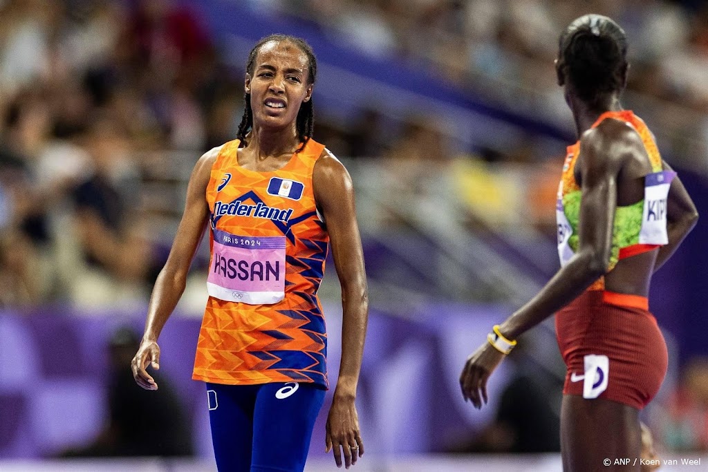 Hassan geen zilver maar brons op 5000 meter na protest Kipyegon