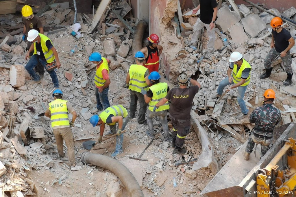 Reddingswerkers Beiroet: geen teken van leven meer
