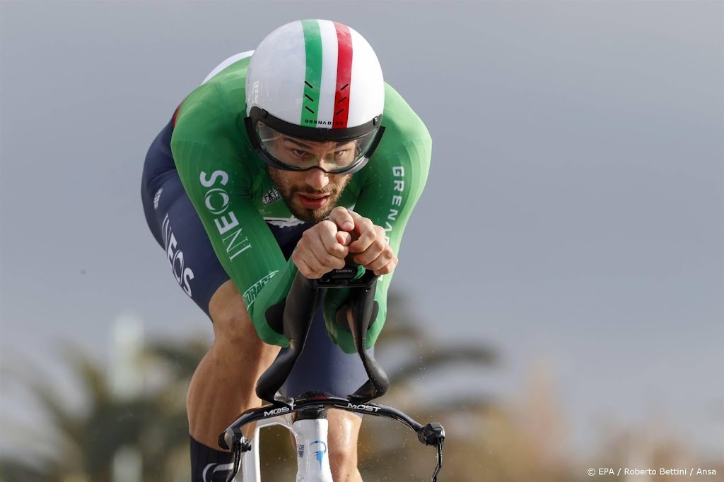 Specialist Ganna wint tijdrit in Vuelta, Kuss behoudt rode trui