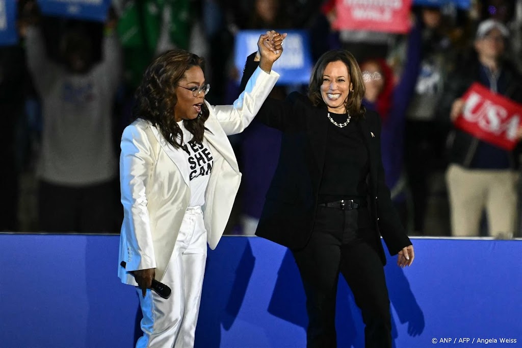 Oprah Winfrey bij laatste campagnebijeenkomst Harris