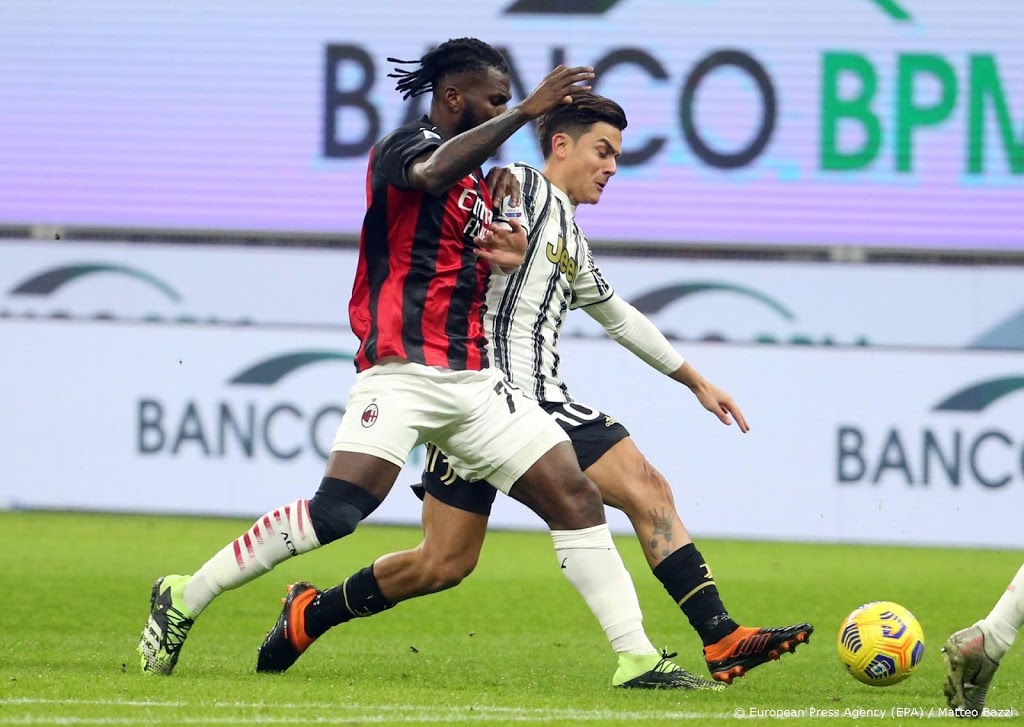 Juventus verslaat koploper AC Milan in topper van Serie A