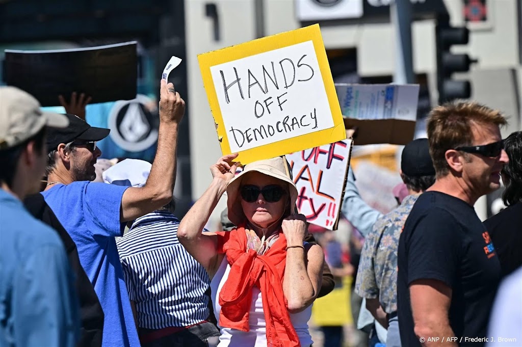 Organisatie anti-Trump-protesten noemt opkomst boven verwachting