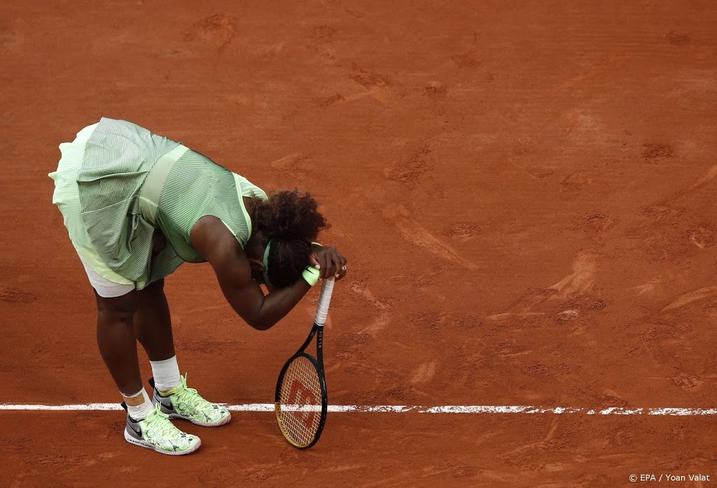 Serena Williams redt het ook op Roland Garros niet