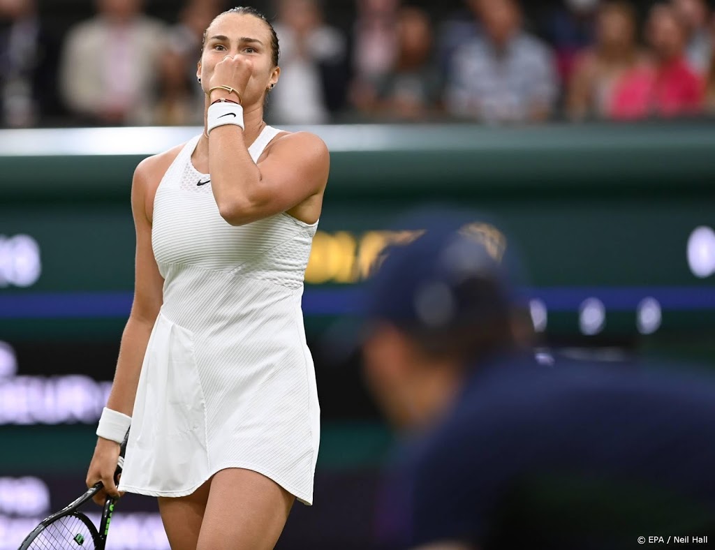 Tennisster Sabalenka naar laatste vier op Wimbledon