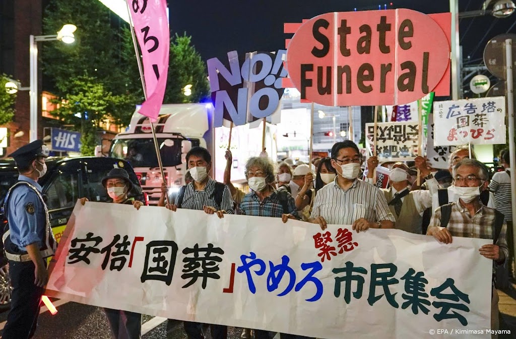 Japan geeft ruim 1,6 miljard yen uit aan staatsbegrafenis Abe
