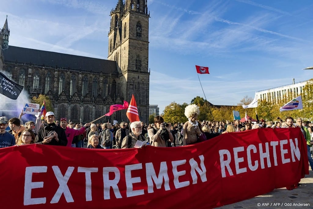 Honderden demonstranten in Maagdenburg tegen samenwerking met AfD