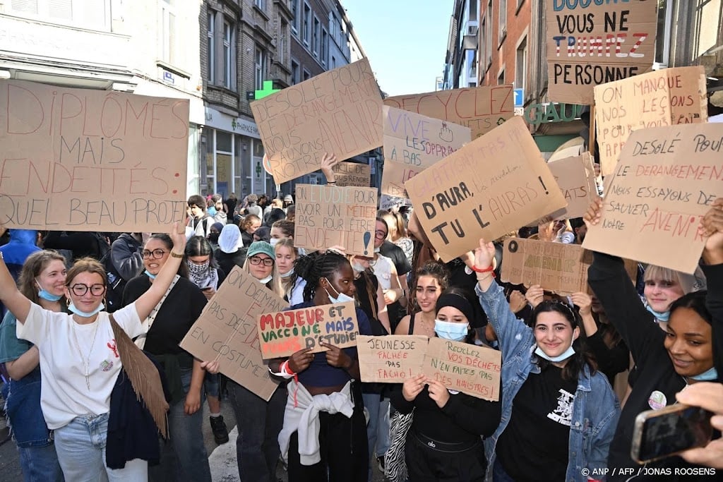 Ook in Luik opnieuw onrustig door onderwijsprotest