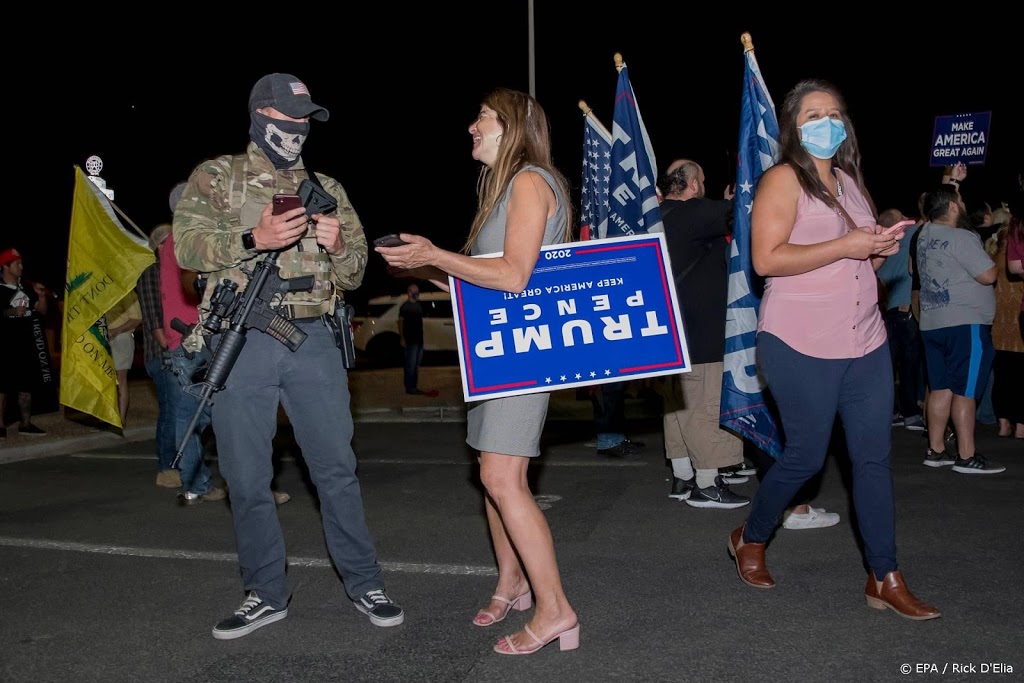 Demonstraties aanhangers Trump en Biden in verschillende staten