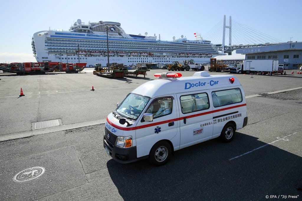 Besmettingen op cruiseschip in Japan loopt op naar 61