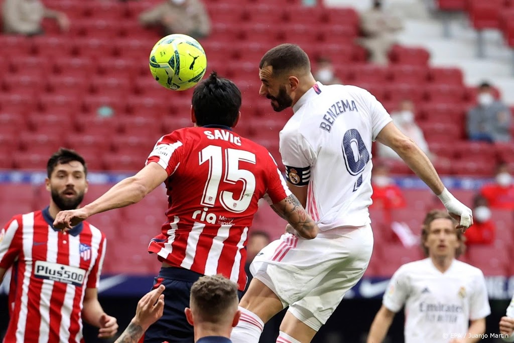 Benzema redt punt voor Real in Madrileense derby tegen Atlético