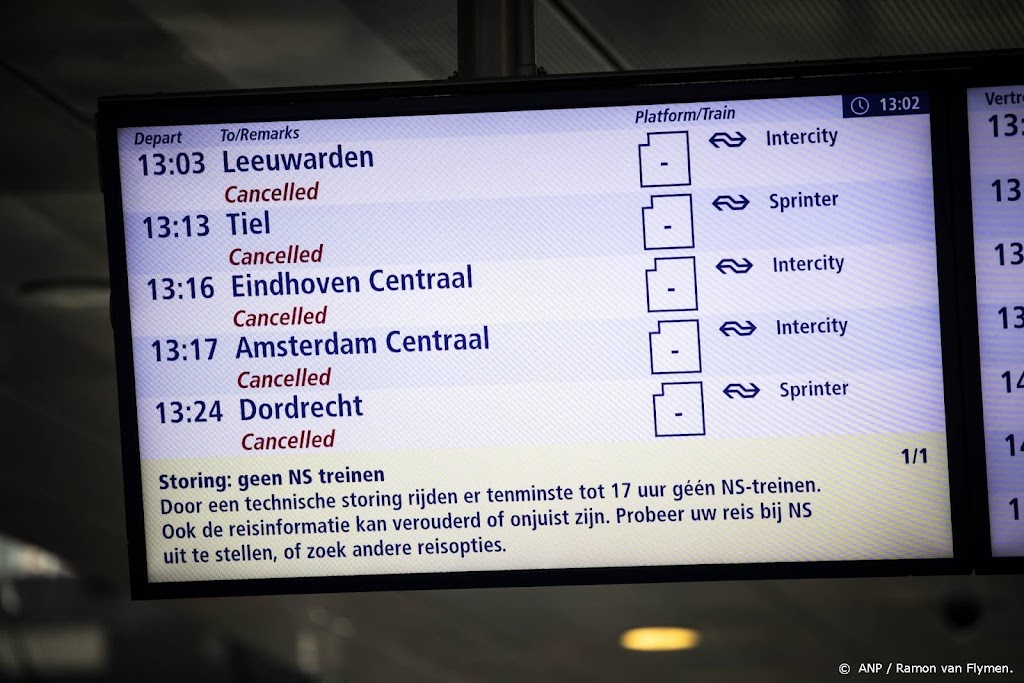 Spoorvakbond om tafel met NS over grote treinstoring