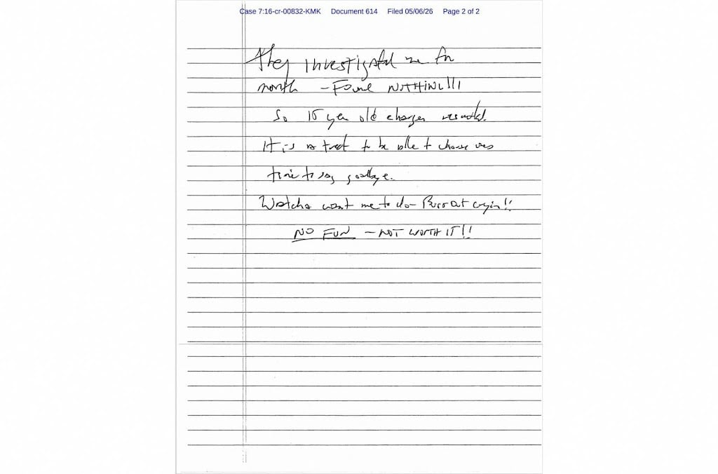 Vermeende afscheidsbrief Jeffrey Epstein vrijgegeven