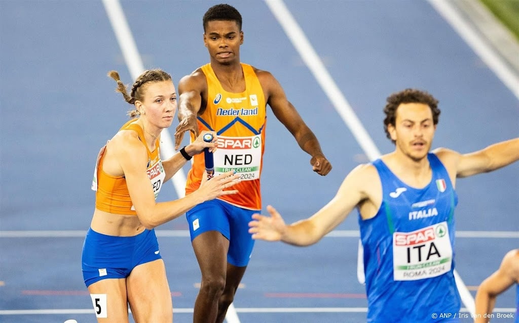 Bol en Klaver pakken Europees brons op 'mixed relay' 4x400 meter