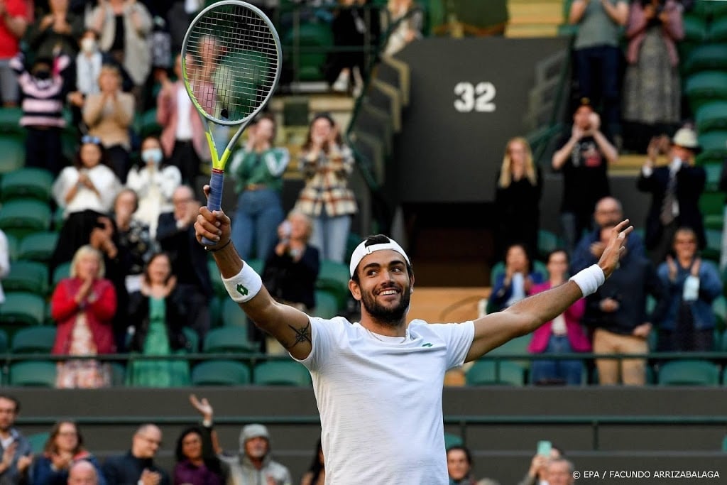 Italiaan Berrettini halvefinalist op Wimbledon 