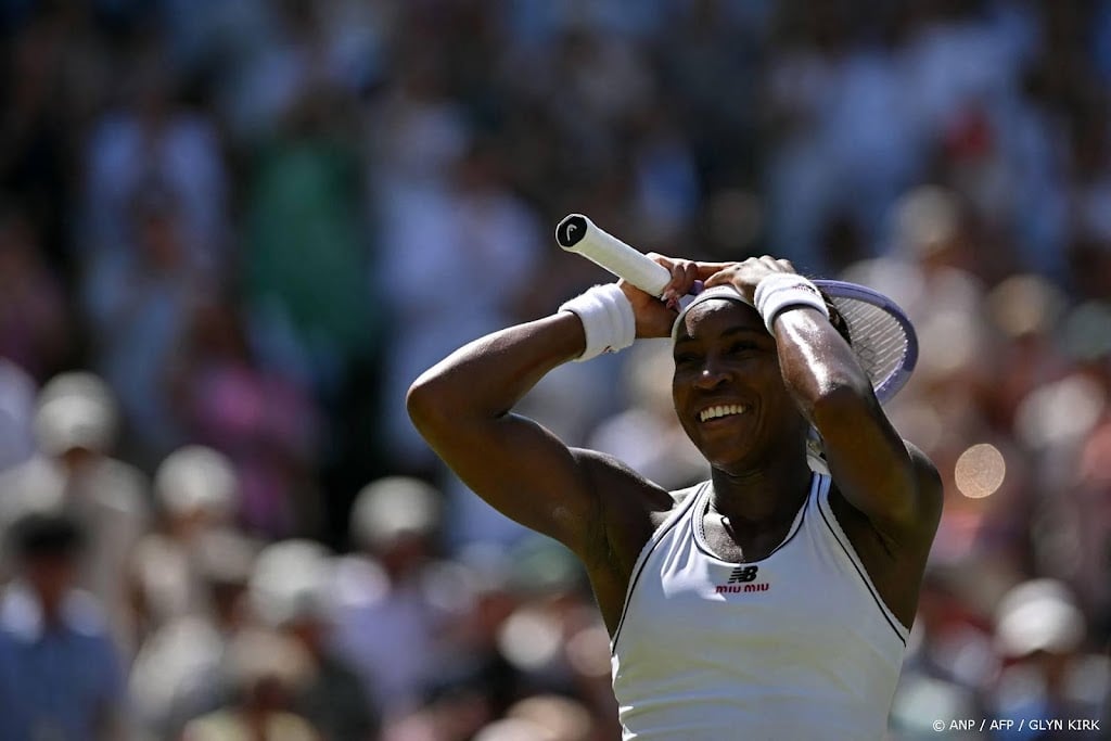 Tennister Gauff voor het eerst naar halve finale op Wimbledon