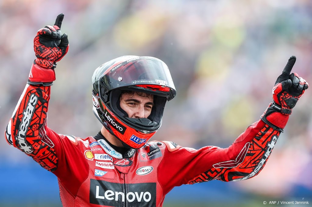 Italiaanse Ducati-coureur Bagnaia wint in MotoGP op Silverstone 