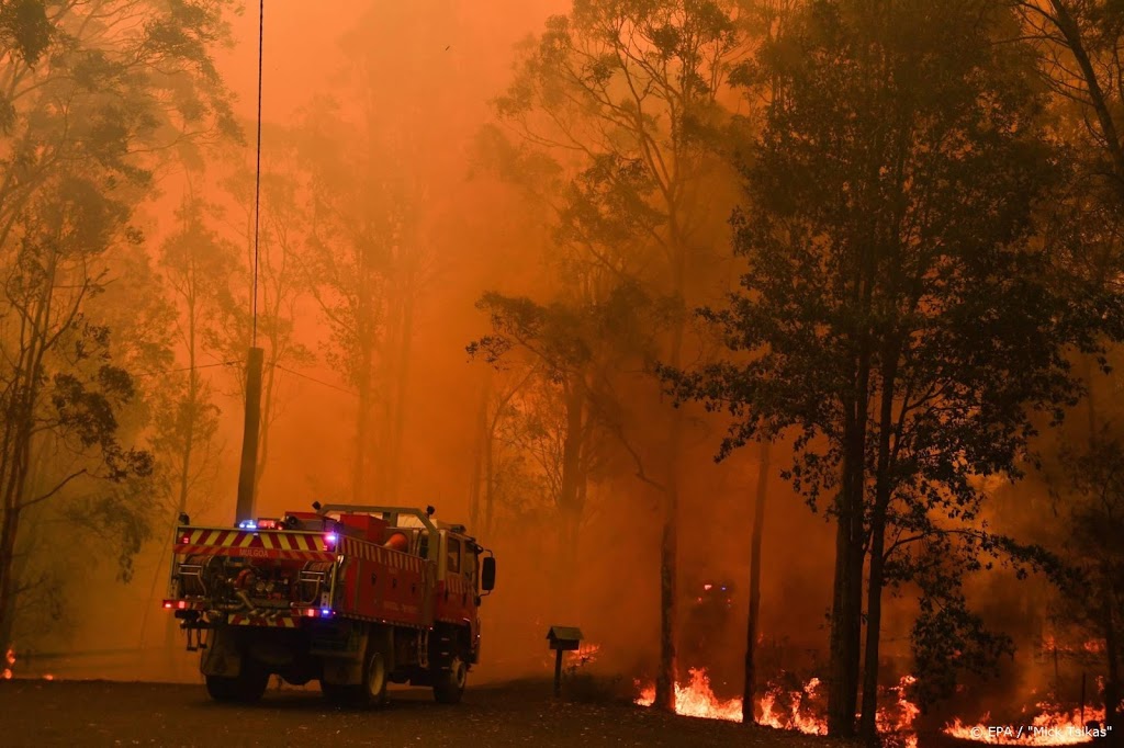 Grote brand woedt ten noorden van Sydney