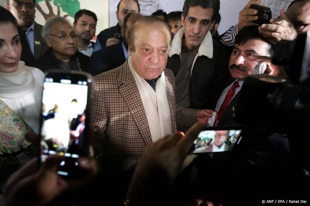 Pakistaanse oud-premier Sharif claimt verkiezingsoverwinning