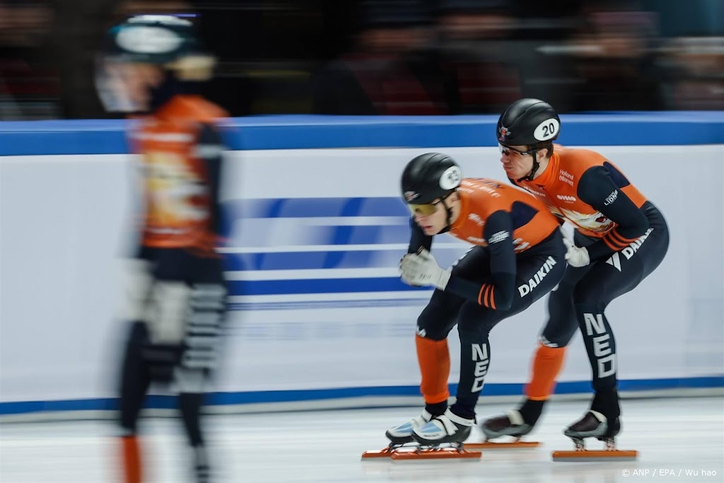 Shorttrackers in Tilburg naar finale op gemengde aflossing