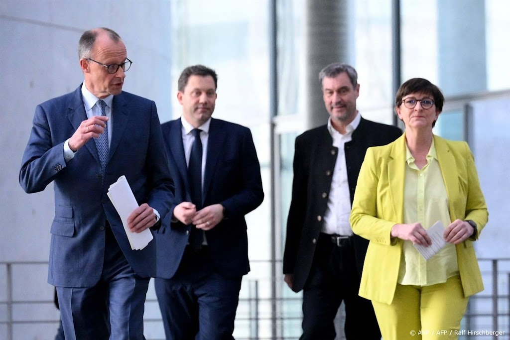 Duitse CDU/CSU en SPD in principe eens over vorming coalitie
