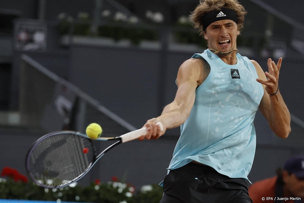 Tennisser Zverev in finale Madrid tegen Alcaraz 