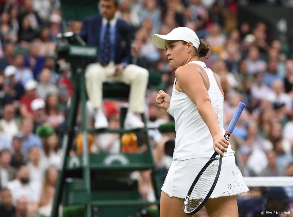 Australische Barty pakt eerste finaleplaats op Wimbledon 