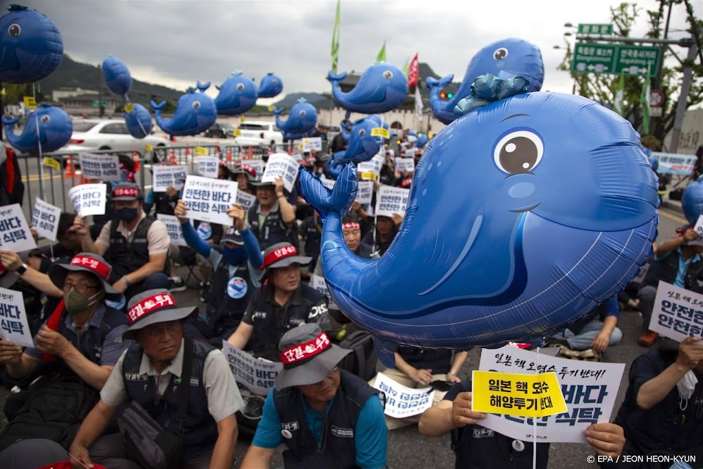 Zuid-Koreanen protesteren tegen Japans plan voor lozen afvalwater