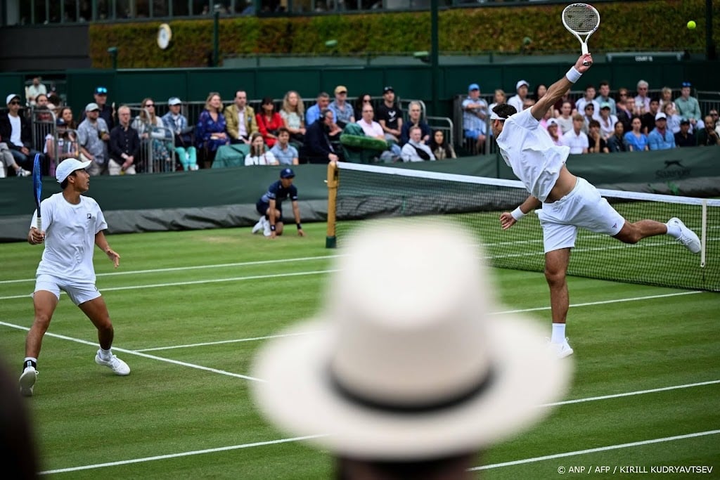Tennisser Pel met partner Hijikata naar halve finale Wimbledon 