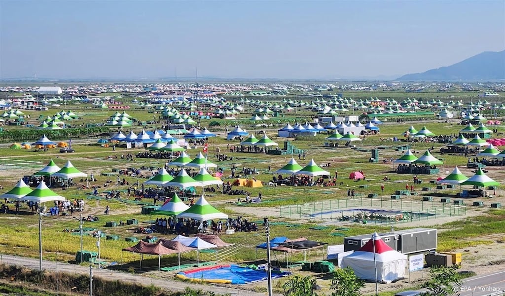 Vele scouts, ook Nederlandse, van kampterrein naar regio Seoul